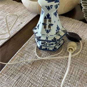 Blue and White Ceramic Lamp
